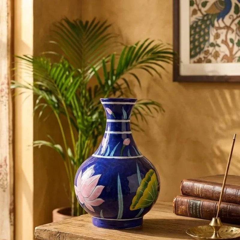 Blue Pottery Surahi — Neerja International (Jaipur blue pottery)