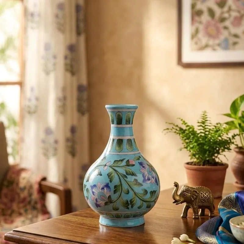 Blue Pottery Surahi — Neerja International (Jaipur blue pottery)