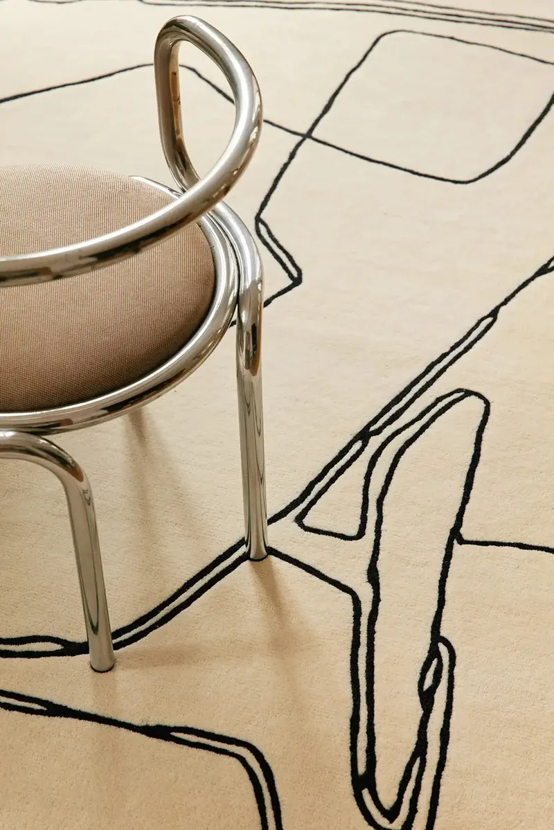 Daaira Abstract Hand Tufted Wool Rug — Bhadohi Rug
