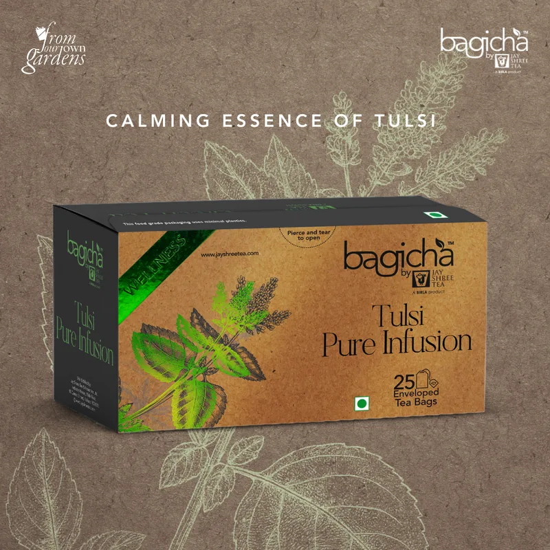 Bagicha by Jay Shree Tea | Tulsi Pure Infusion | 25 Enveloped Tea Bags — Jay Shree Tea