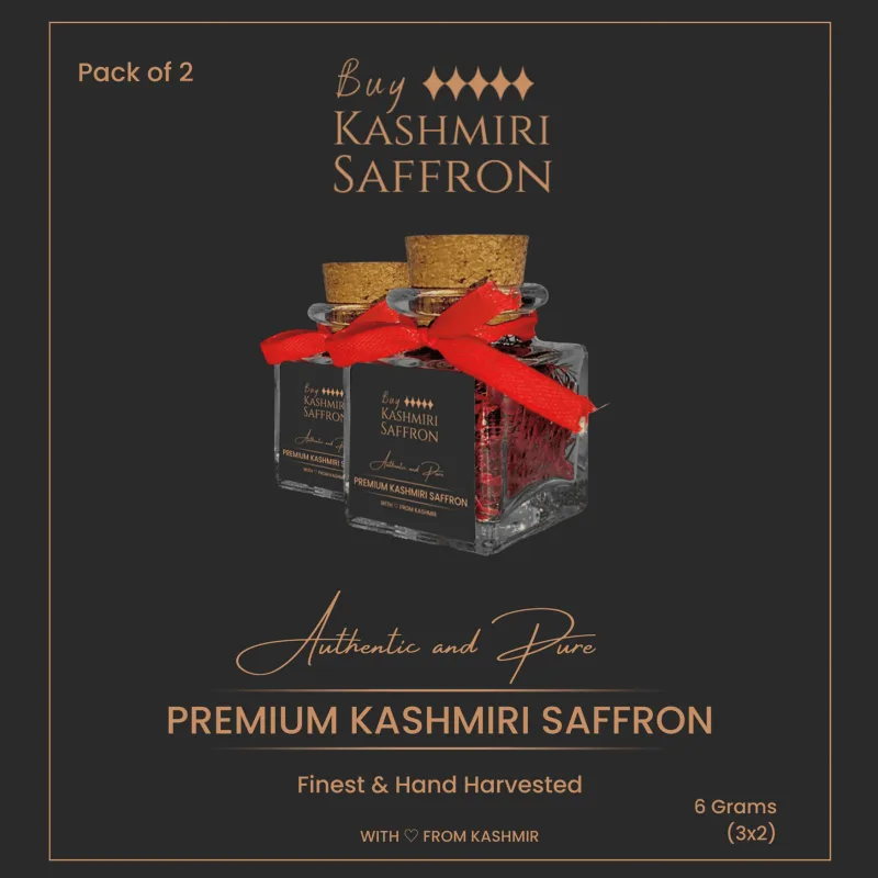 Premium Kashmiri Saffron Mogra 3gm (Pack of 2) — Kashmir Online Store (saffron)