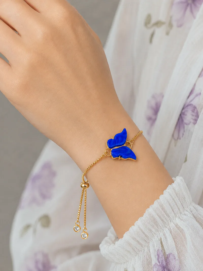 Butterfly Bracelet — Neerja International (Jaipur blue pottery)