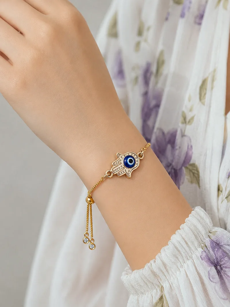 Evil Eye Bracelet — Neerja International (Jaipur blue pottery)