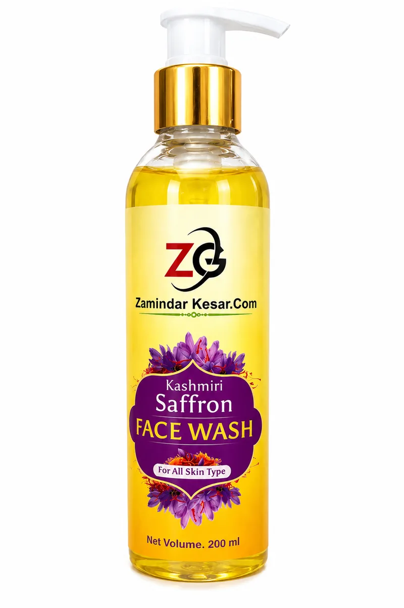 Saffron Facewash 200ML — Zamindar Kesar (Pampore saffron)